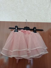 gonna di tulle per bambina. Fiocco sul retro e fiori davanti, elastico in vita