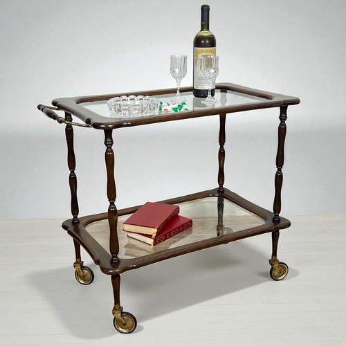 Carrello bar antico legno - carrello, in
