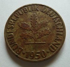 Moneta 10 Pfennig Deutschland - Germania del 1950