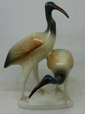 HOLLOHAZA  HUNGARY PORCELLANA   COPPIA DI GRU