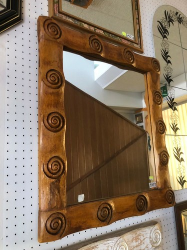 Specchiera cornice noce etnica - specchiera,