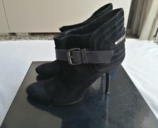 Stivaletti tronchetti neri in pelle scamosciata, Pinko, n. 38, foderati