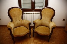 Divano e coppia di poltrone antiche da salotto in ottime condizioni