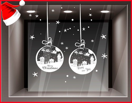 Vetrofania natale adesivi - vetrofania,