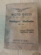 Moto Guzzi Galletto 160 Libretto Uso E Manutenzione 88 Pagine   originale 