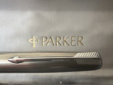 🔴 PARKER penna matita meccanica nera con pietra taglio diamante gialla vintage