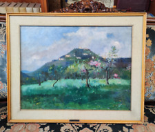 Quadro Gino Paolo Gori - Paesaggio a primavera- Olio su tela 1939