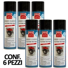 Pulitore Freni 500Mml Detergente Sgrassante Brake Cleaner Spray 6 Pezzi