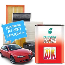 KIT TAGLIANDO ALFA 147 1.6i 16V TS ECO 105CV 77KW DAL 01/2001 AL 03/2010