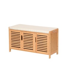 Scarpiera in bambù con panca