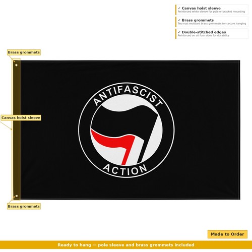 Bandiera antifa 3x5 piedi - piedi, |
