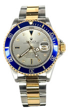 Orologio Rolex Submariner 1991 Cinturino Giallo 18k e Acciaio Quadrante Serti di Fabbrica 16613