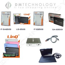 CASE BOX ESTERNO 2.5" SATA/IDE,SATA,IDE USB 2.0/3.0 PER HARD DISK LINQ