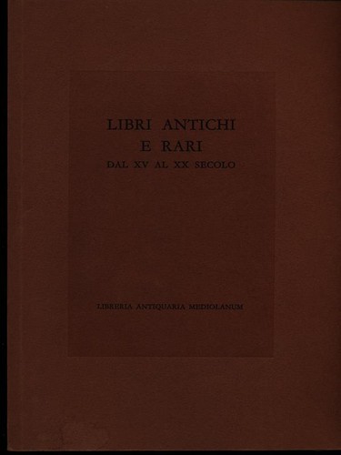 Libri antichi rari dal al - antichi,