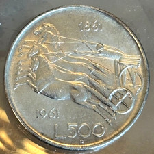 Italy Silver 1861 - 1961 R 500