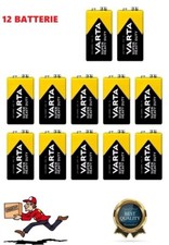 12 x 9v SUPERLIFE BATTERIA ZINCO CARBONE 6f22 350mah 9v VARTA SPEDIZIONE GRATIS