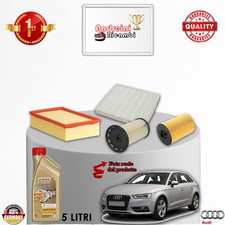 KIT TAGLIANDO FILTRI E OLIO AUDI A3 III 1.6 TDI 8V 81KW 110CV DAL 2016