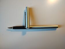 Montblanc penna a sfera acciaio inox come nuova vintage anni '80, inchiostro blu