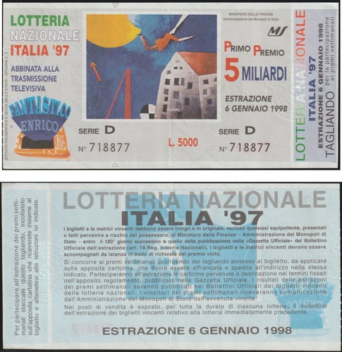 Italia biglietto lotteria - italia,
