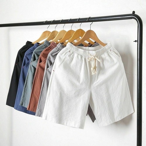 Uomo lino cotone pantaloncini - uomo,