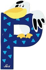 Sevi- Lettera P Pellicano Blu