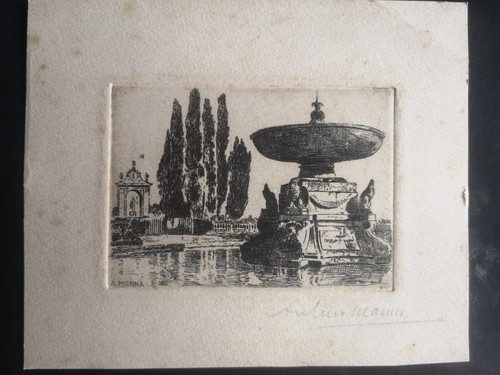 Incisione adelmo manna villa - adelmo,