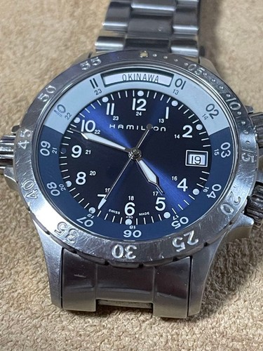 Hamilton khaki navy sub - navy,