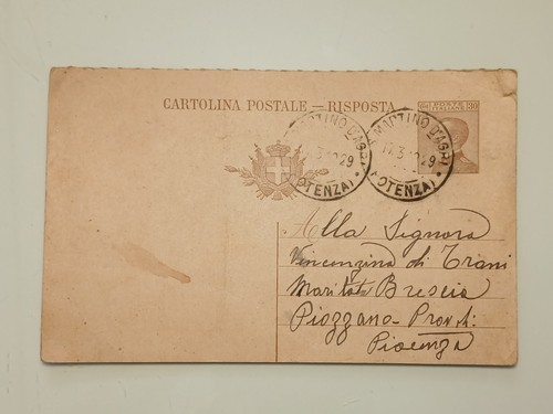 Cartolina postale viaggiata - cartolina,