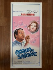 CAP,Locandina, ACQUA E SAPONE CARLO VERDONE AUTOGRAFO RENATO CASARO Signed ORIG.