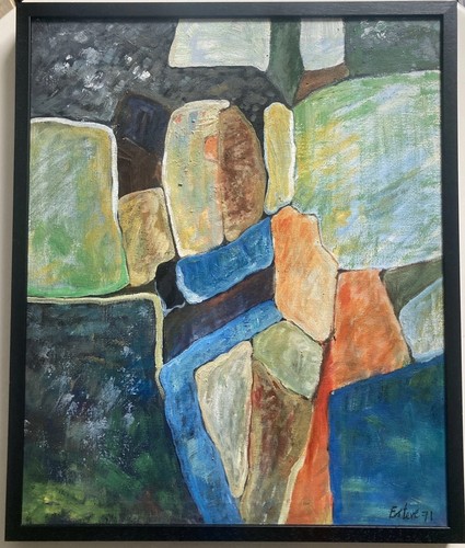 Dipinto olio vintage 1971