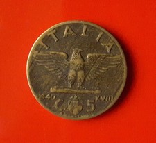 5 CENTESIMI 1940 ERRORE - AMALGAMA NON OMOGENEO AL ROVESCIO [K587]