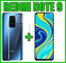 Cover + Pellicola di Vetro per Xiaomi Redmi Note 9 Custodia Silicone Trasparente
