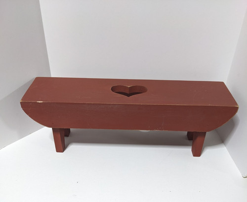 Panca legno rossa con - panca, in
