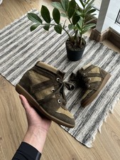 Scarpe da donna sneakers vintage Isabel Marant Bobby scamosciate marrone beige taglia 39