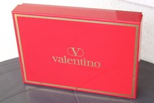 Scatola da regalo VALENTINO vuota colore rosso con logo e contorno oro