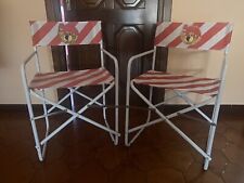 Coppia Sedie Eldoleo Algida Regista Anni 80 Rare Fior Fragola Spiaggia Eldorado