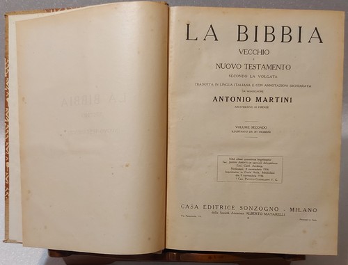 Bibbia 1936 sonzogno milano - 1936,