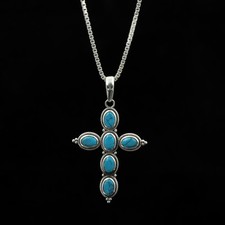 Ciondolo Croce Turchese in