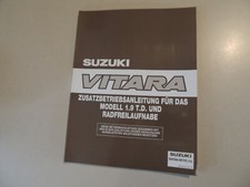  Ergänzungs Werkstatthandbuch Suzuki Vitara 1.9 TD 1997