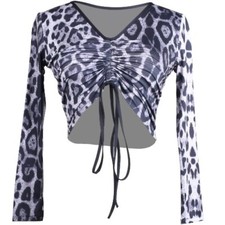 Adult Latin Dance Leopard Tops