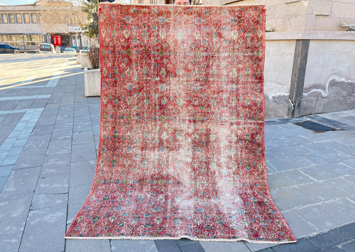 Tappeto vintage turco oushak - vintage,