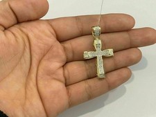 Ciondolo croce tonda diamante