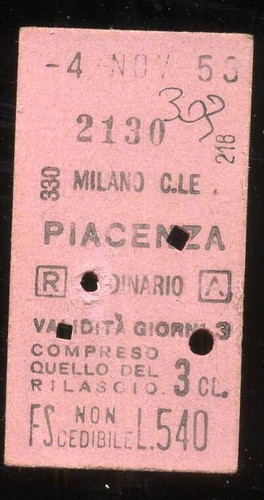 Biglietto treno ferrovia - treno,
