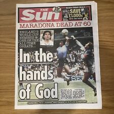 The Sun 26 November 2020 Maradona Dead At 60 In The Hands Of God