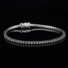 BRACCIALE TENNIS GIORGIO VISCONTI ORO BIANCO 18KT BRILLANTI BIANCHI 1.00 CT +BOX