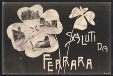 Ferrara, panorama, cartolina 