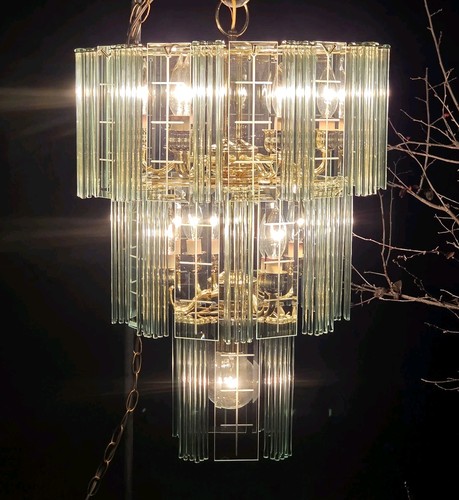 Lampadario vintage ottone - lampadario,