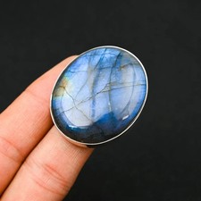 Labradorite Anello 925 Argento