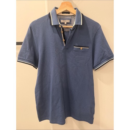 Polo uomo ted baker blu - baker,