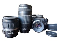Canon EOS 350D + obiettivi EF 50mm, EF-S 18-55mm, EF 75-300 mm